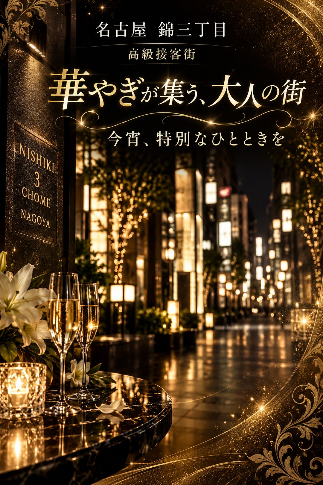 華やぎが集う、大人の街。名古屋・錦三丁目